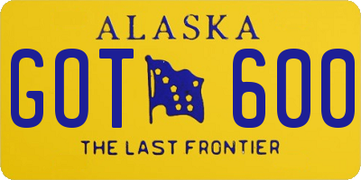AK license plate GOT600