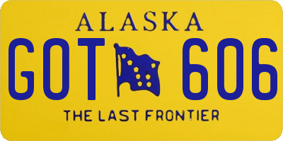 AK license plate GOT606