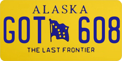AK license plate GOT608