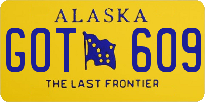 AK license plate GOT609
