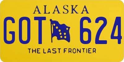 AK license plate GOT624