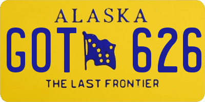 AK license plate GOT626