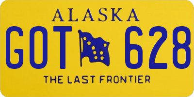 AK license plate GOT628