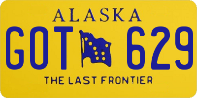 AK license plate GOT629