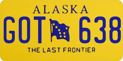 AK license plate GOT638