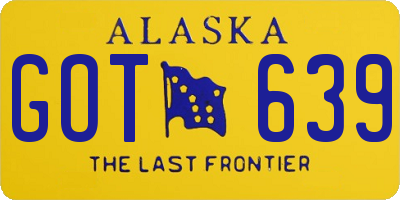 AK license plate GOT639