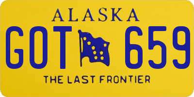 AK license plate GOT659