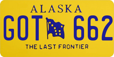 AK license plate GOT662