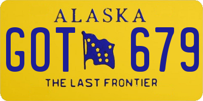 AK license plate GOT679