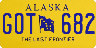 AK license plate GOT682
