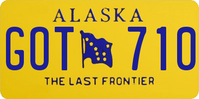 AK license plate GOT710