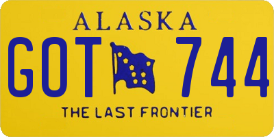 AK license plate GOT744