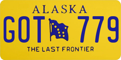 AK license plate GOT779