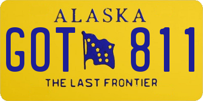 AK license plate GOT811
