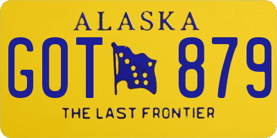 AK license plate GOT879