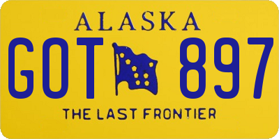 AK license plate GOT897