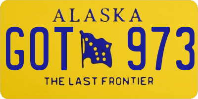 AK license plate GOT973