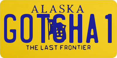 AK license plate GOTCHA1