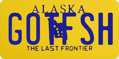 AK license plate GOTFSH