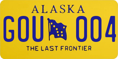 AK license plate GOU004
