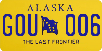 AK license plate GOU006