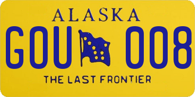 AK license plate GOU008