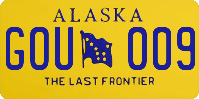 AK license plate GOU009