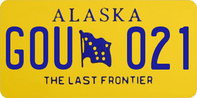 AK license plate GOU021