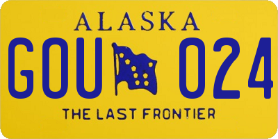 AK license plate GOU024