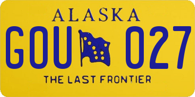 AK license plate GOU027