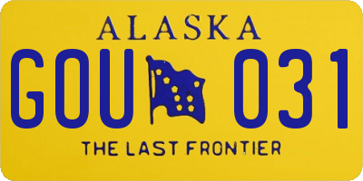 AK license plate GOU031