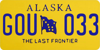 AK license plate GOU033
