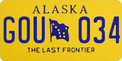AK license plate GOU034