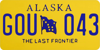 AK license plate GOU043
