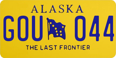 AK license plate GOU044