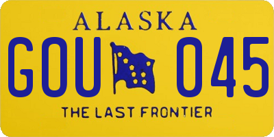 AK license plate GOU045