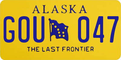 AK license plate GOU047