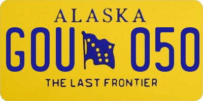 AK license plate GOU050