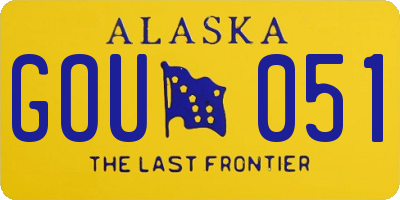 AK license plate GOU051