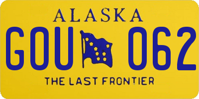 AK license plate GOU062