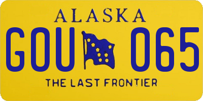 AK license plate GOU065