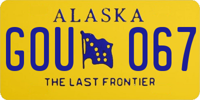 AK license plate GOU067