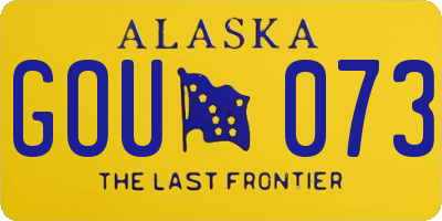 AK license plate GOU073