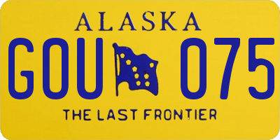 AK license plate GOU075