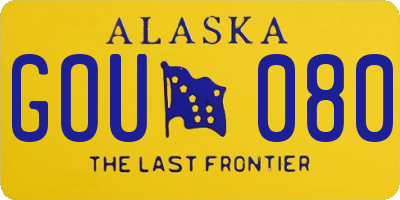 AK license plate GOU080