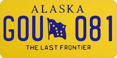 AK license plate GOU081