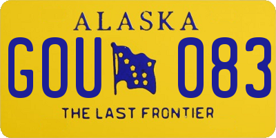 AK license plate GOU083