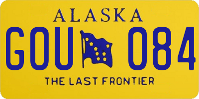 AK license plate GOU084