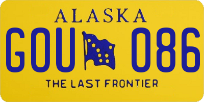 AK license plate GOU086