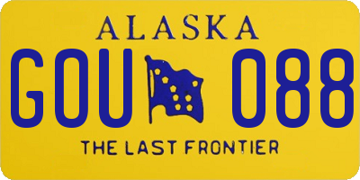 AK license plate GOU088
